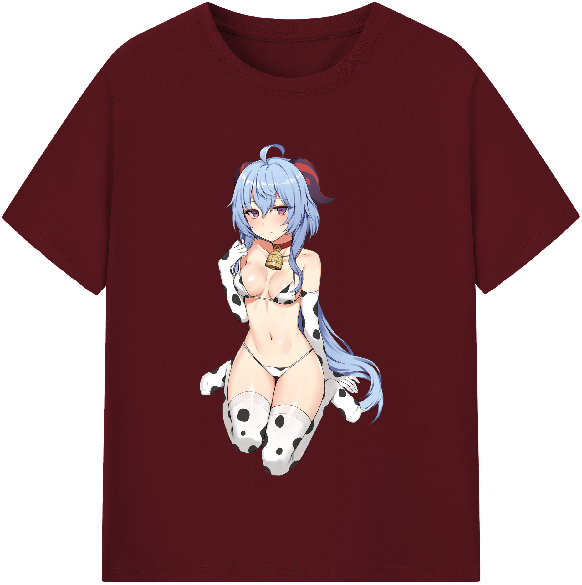 げんし神 甘雨 かんう genshin Ganyu 綿100％半袖Tシャツ（フロントプリント）